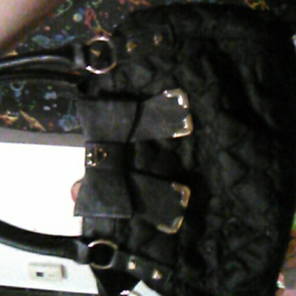 Betsey Johnson black heart purse